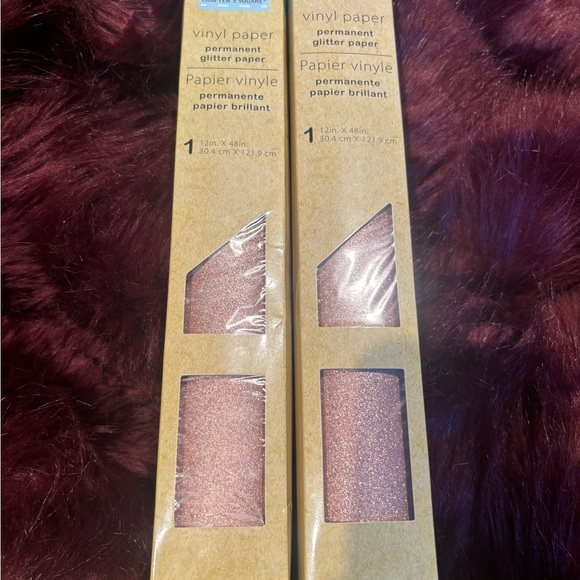 crafters square Other - Crafters square Pink Glitter Vinyl Paper